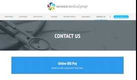 
							         Contact Us - Premier Medical Group								  
							    
