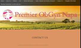 
							         Contact Us | Premier ObGyn Napa								  
							    