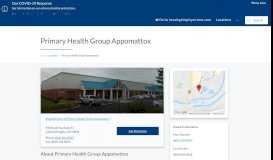 
							         Contact Us | Primary Health Group - Appomattox								  
							    