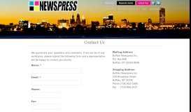 
							         Contact Us : Printing Company NY : Buffalo Newspress, Inc.								  
							    