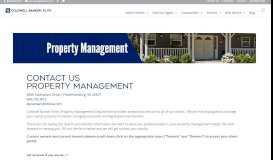 
							         Contact Us - Property Management | Coldwell Banker Elite								  
							    