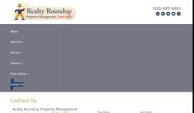 
							         Contact Us - Realty Roundup								  
							    