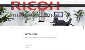 
							         Contact Us | Ricoh Australia								  
							    