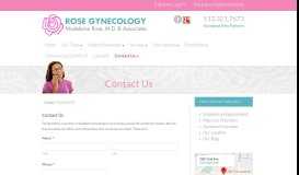 
							         Contact Us - Rose Gynecology								  
							    