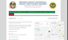 
							         Contact Us – RSUBEB-Rivers State Universal Basic Education Board								  
							    