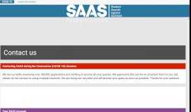 
							         Contact us - SAAS General Information								  
							    