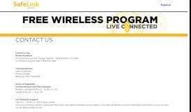 
							         Contact Us | Safelink Wireless								  
							    