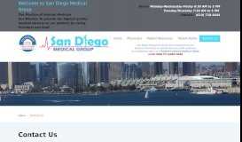 
							         Contact Us - San Diego Medical Group								  
							    