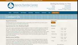 
							         Contact Us - Sancta Familia Center for Integrative Medicine								  
							    