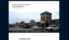 
							         Contact Us - Schoenauer Property Management								  
							    