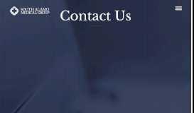 
							         Contact Us - South Alamo Medical Group								  
							    