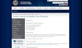 
							         Contact Us - South Central VA Health Care Network								  
							    