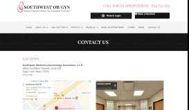 
							         Contact Us - Southwest Ob/Gyn								  
							    