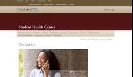 
							         Contact Us : Student Health Center : Texas State University								  
							    