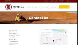 
							         Contact Us - TAPANI Inc.								  
							    