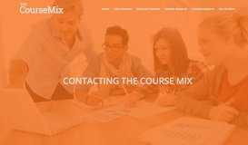 
							         Contact Us - The Course Mix								  
							    