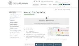 
							         Contact Us – The Florida Bar								  
							    