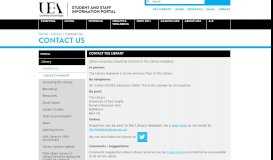 
							         Contact Us - The UEA Portal								  
							    