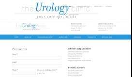 
							         Contact Us - The Urology Clinic - Johnson City / Bristol, TN								  
							    