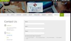 
							         Contact Us - Trevors Run								  
							    