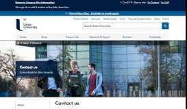 
							         Contact us - Ulster University								  
							    