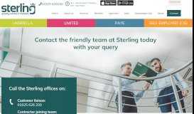 
							         Contact Us | Umbrella Company UK | Sterling Group								  
							    