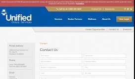 
							         Contact Us - Unified Group Services								  
							    