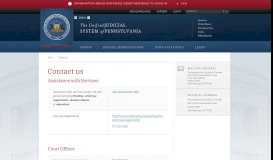 
							         Contact us | Unified Judicial System of Pennsylvania								  
							    
