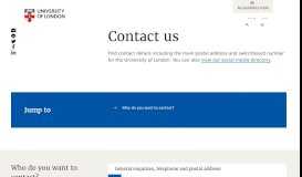 
							         Contact us | University of London								  
							    