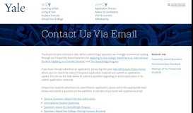 
							         Contact Us Via Email | Yale College Undergraduate Admissions								  
							    