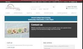 
							         Contact us - Vision West Nottinghamshire College - Mansfield								  
							    