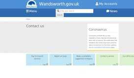 
							         Contact us | Wandsworth Council								  
							    