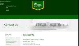 
							         Contact Us - Welcome to Woodland Community College								  
							    