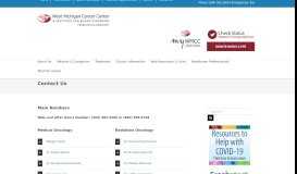 
							         Contact Us – West Michigan Cancer Center								  
							    