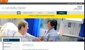 
							         Contact us - West Suffolk Hospital								  
							    