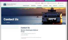 
							         Contact Us | Western Washington Medical Group								  
							    
