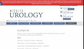 
							         Contact Us - Wichita Urology, Wichita, KS								  
							    