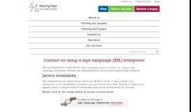 
							         Contact us with BSL - Hearing Dogs for Deaf People								  
							    