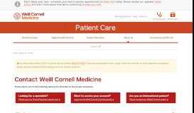
							         Contact Weill Cornell Medicine								  
							    