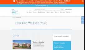 
							         Contact – Westerly Hospital								  
							    
