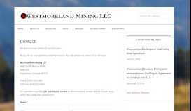 
							         Contact — Westmoreland Mining LLC								  
							    