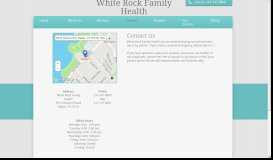 
							         Contact - White Rock Family Health								  
							    