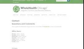 
							         Contact - WholeHealth Chicago								  
							    