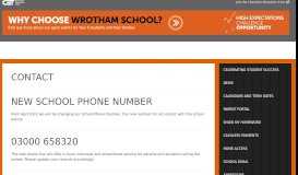 
							         Contact – WROTHAM SCHOOL								  
							    