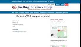 
							         Contact WSC & campus locations | Wonthaggi Secondary College								  
							    