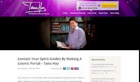 
							         Contact Your Spirit Guides By Making A Cosmic Portal – Tana Hoy								  
							    