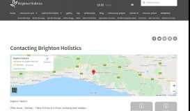 
							         Contacting Brighton Holistics therapy & training centre in Brighton								  
							    
