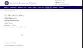 
							         Contacting the school – Urmston Grammar School								  
							    
