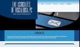 
							         Contacts - ENT Associates Tuscaloosa								  
							    