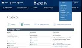 
							         Contacts | University of Toronto								  
							    